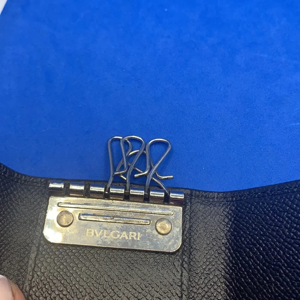Bulgari leather trifold‎ key-holder wallet vintage